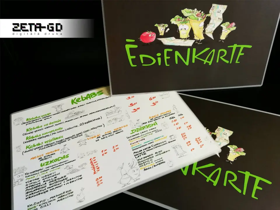 Drukāta ēdienkarte